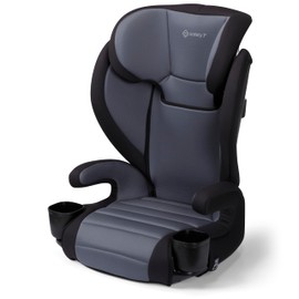 Safety 1st Grow and Go 2-in-1 Booster Car Seat with ComfortWings, Converts High-Back to Backless, 19" Wide, Fits 3 Across, Lightweight, Foldable, Easy-Clean, Cup Holders, 40-100 lbs, Black Sand