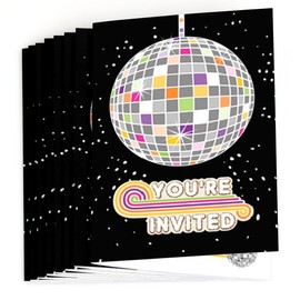 Big Dot of Happiness 70's Disco - Fill In 1970's Disco Fever Party Invitations (8 count)