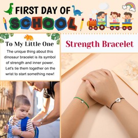 Back to School Bracelet Mommy and Me Mother Son Bracelet Dinosaur Back to School First Day of School Bracelets for Mom and Son Boys Back To School Gifts for Boys Son
