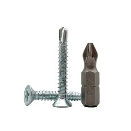 Pack of 300 DIN 7504 P Galvanised Steel 4.2 x 32 mm Screws Self-Tapping Screws (PH) Phillips Countersunk Head Self-Tapping (300, 4.2 x 32 mm)