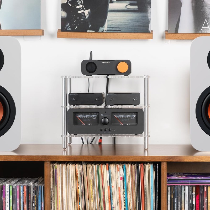 Fosi Audio Acrylic Amplifier Rack for Cooling Fan, Sturdy Audio