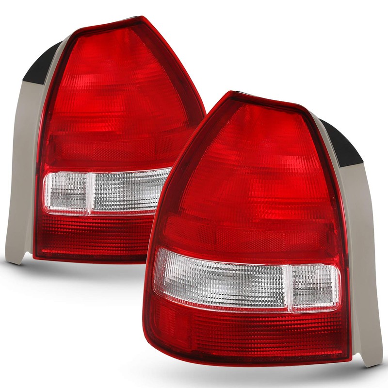 AmeriLite for 96-00 Honda Civic Hatchback 3 Door Taillights Red