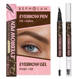 Liquid Eyebrow Pen,Waterproof Smudge Proof 4D Brow Pencil, Long-Lasting Natural Hair-Like Strokes, Precise Brush Tip for Fuller & Defined Brows,CHOCOLATE04