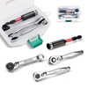 GEINXURN Mini Ratchet Wrench& Bit Holder Set 4 Pcs, 1/4"