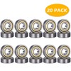 608 ZZ Ball Bearings, 20 Pieces 608zz Metal Double Shielded