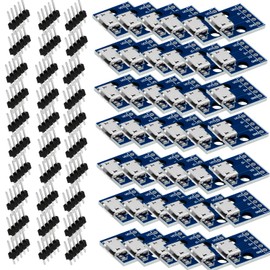 AZDelivery 30 x Micro USB Port Socket | USB Power Supply Interface | Breadboard 5V Power Module | Compatible with Arduino
