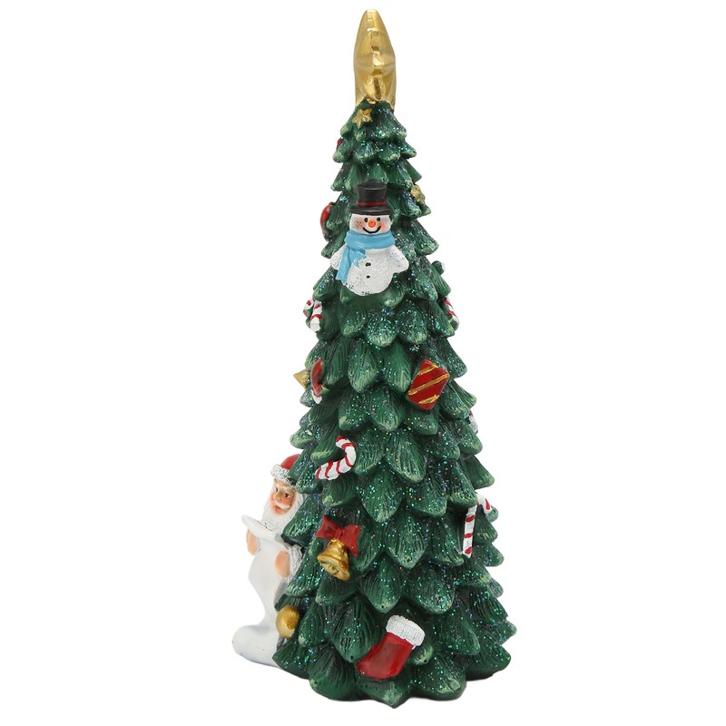 Christmas Tree Statue Durable Fadeless Resin Christmas Tree Figurine Exquisite