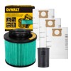 DEWALT Shop Vac HEPA Filter Replacement, 3-Pack Dust Bags &