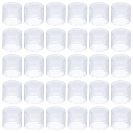 PATIKIL 18/410 Replacement Flip Caps, 30Pcs Inner Dia 0.7" Plastic Reusable Non-Spill Bottle Lid for Paint Dispensing Squeeze Shampoo Drinking Bottles, Clear