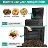 BIOGRN Compost Bin Outdoor 80 Gallon (300L) Large Compost Bin