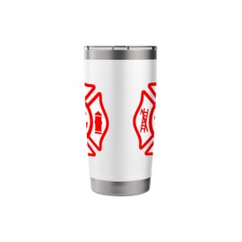 Fire Department Logo Uniform Fireman Symbol Firefighter Gear Stainless Steel Insulated Tumbler