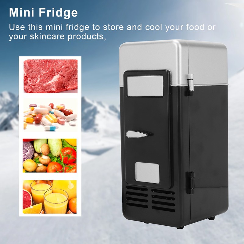 Mini USB Fridge Compact Cooler Foods Skin Care Product Storage