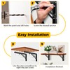 10 Inch Folding Shelf Brackets, Pynsseu Heavy Duty Stainless Steel