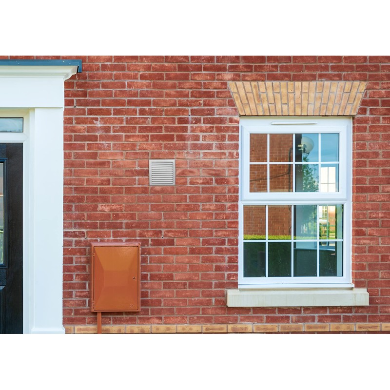 100mm (4 inch) Dia Grey Plastic External Fixed Blade Vent