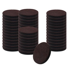 Rierdge 48 Pcs 1-1/2”/38mm Felt Furniture Pads Brown Round Self Adhesive Furniture Pads 5mm Thick Anti Scratch Floor Protectors for Furniture Feet Chair Legs