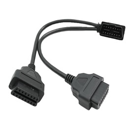 Vzesavc OBD2 Cable Splitter 1 Male Splitter to 2 Female Extension Cable Compatible with 16 Pin Diagnostic Tools 12 Inch