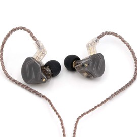 Linsoul KZ ZSN Pro Doble Conductor 1BA+1DD Auriculares híbridos de Metal HiFi con Cable Desmontable de 2 Clavijas, Panel de aleación de Zinc (Sin Micrófono, Negro)