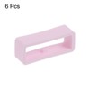 HARFINGTON 6pcs Watch Strap Loop Fastener Rings 22mm, Light Pink
