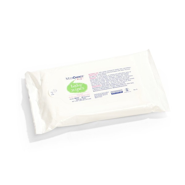 MediChoice Baby Wipes, Softpack, 6.5 In. X 8.5 In., 1314088202 (Case of 960)