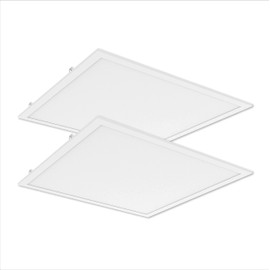 GREENLIGHTDEPOT 2 Pack 2x2 LED Flat Ceiling Panel Fixture Light 40W 0-10V Dimmable 5000K Daylight - (UL Certified) - Outdoor, Indoor, Street Use - 3 Years Warranty - Cool White 5000K