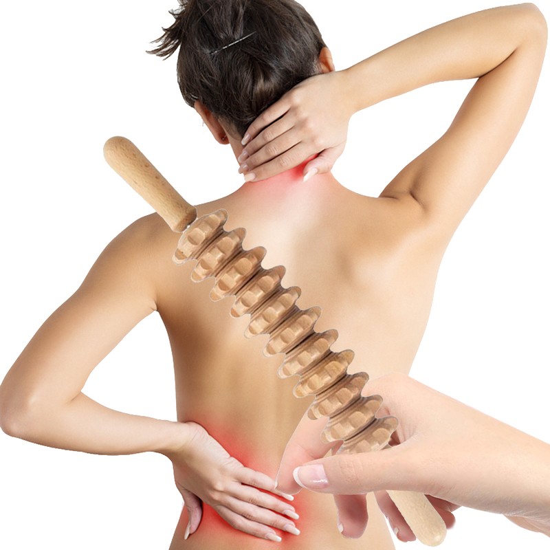 Wooden Massage Roller Massage Rod Massage Stick Body Roller with