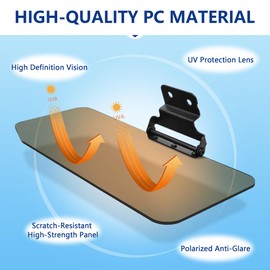 sukemichi Sun Visor Extender Sun Blocker for Jeep, Sun Protection Visors for 2018-2025 Jeep Wrangler JL JLU 4XE Accessories - Polarized Anti-Glare Visor - Passenger Seat