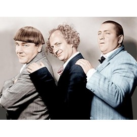 ART.COM Wall Photo Disorder in the Court, Moe Howard, Larry Fine, Curly Howard, (aka The Three Stooges), 24" x 18"