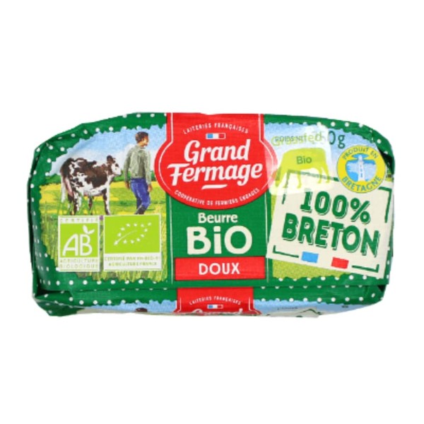 France Bio Glass Fed Butter Unsalted 8.8 oz (250 g) [Direct from Authorized Dealer and Manufacturer]