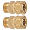 2Pcs Pure Copper M22 High Pressure Washer Fitting Adapter 3/8