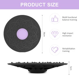 YushengTai Balance Board Hemisphere, Wobble Board Diameter 30 cm, Balance Trainer for Physiotherapy, Balance Board Children, Wobble Board Dog, Balance Boards Adults, for Training and Fitness