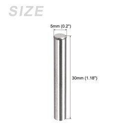 METALLIXITY Dowels 304 Stainless Steel Shelf Pins for Metal Device Furniture Installation DIY 5 x 30 mm Pack of 15