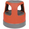 Cramer Scooter Stool, Round, 2-Step, 15", Step and Lock Wheels,