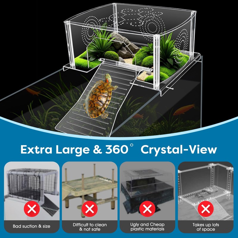 Turtle Topper Basking Platform Extra Large Turtles Sunbathing Ramp Dock