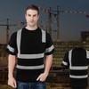 LOVPOSNTY Hi Vis Shirts Safety Shirts, Heat Transfer Reflective Strips
