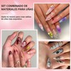 Kit Gel Para Uñas 3D Y Polvo Cromado Holarleo