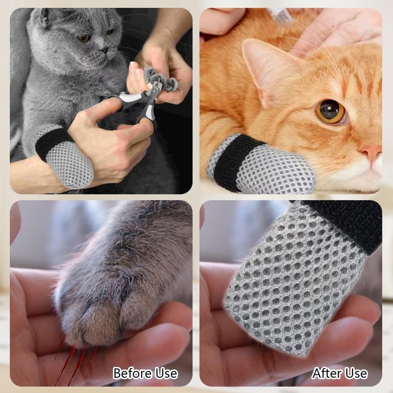 QIYUDA 4 Pcs Cat Mittens to Prevent Scratching for Pets