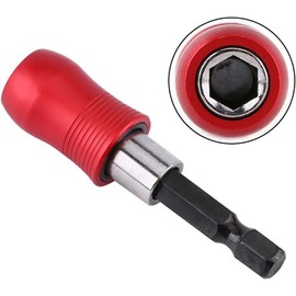 Red Bit Holder, 6.35mm Magnetic Screwdriver Bit Holder 1/4" Hex Shank Connection Rod Adapter Extension Bar 60mm for Electric Drill Screwdriver Connectors Screwdriver Accessories