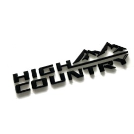 GM Auto 2PCS Front Fender Matte Black High Country Emblems Badge Fit For 19-24 Silverado