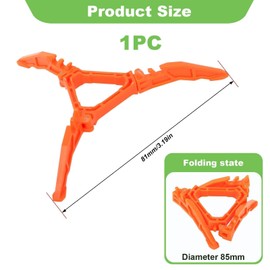 Foldable Gas Canister Stand Tank Bracket Outdoor, Camping Gas Tank Holder Universal Fit for 110g/230g/450g Tanks Tripod Gas Bottle Stand for Stove Hiking Picnic Folding Burner Accessories Orange
