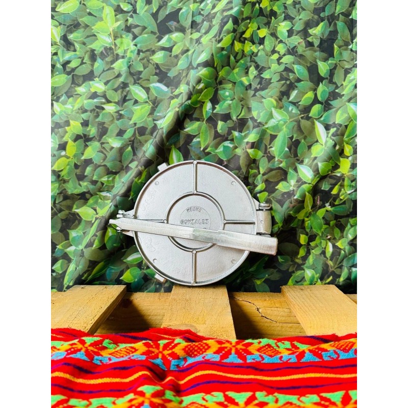 Gonzales Tortilla Press Manual 8in Aluminium. Tortilera Manual De Aluminum