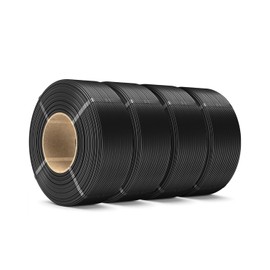 SUNLU SUNLU PLA Plus Filament Refill 1.75mm 4KG, 3D Printer Filament PLA Refill, No-Spool Black PLA+ Filament for Reusable Spools Compatible with Bambu Labs Filament, 4-Rolls 1KG/Roll