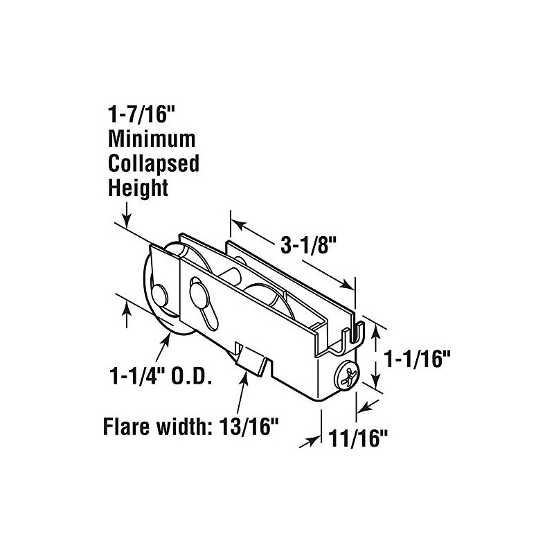Prime-Line D 1552 1-1/4 pulgadas Rodamiento de bolas de acero,