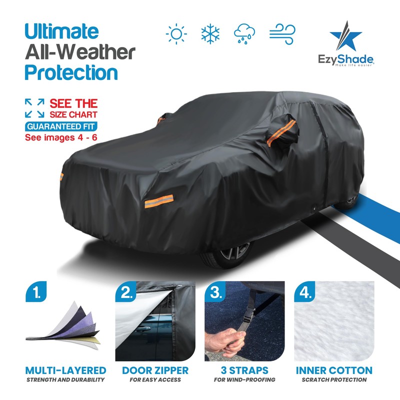 EzyShade 10-Layer SUV Car Cover Waterproof All Weather. See Vehicle
