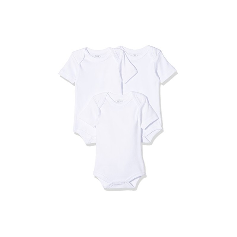 Schnizler Unisex Baby Bodysuit Short Sleeves Pack of 3 Plain
