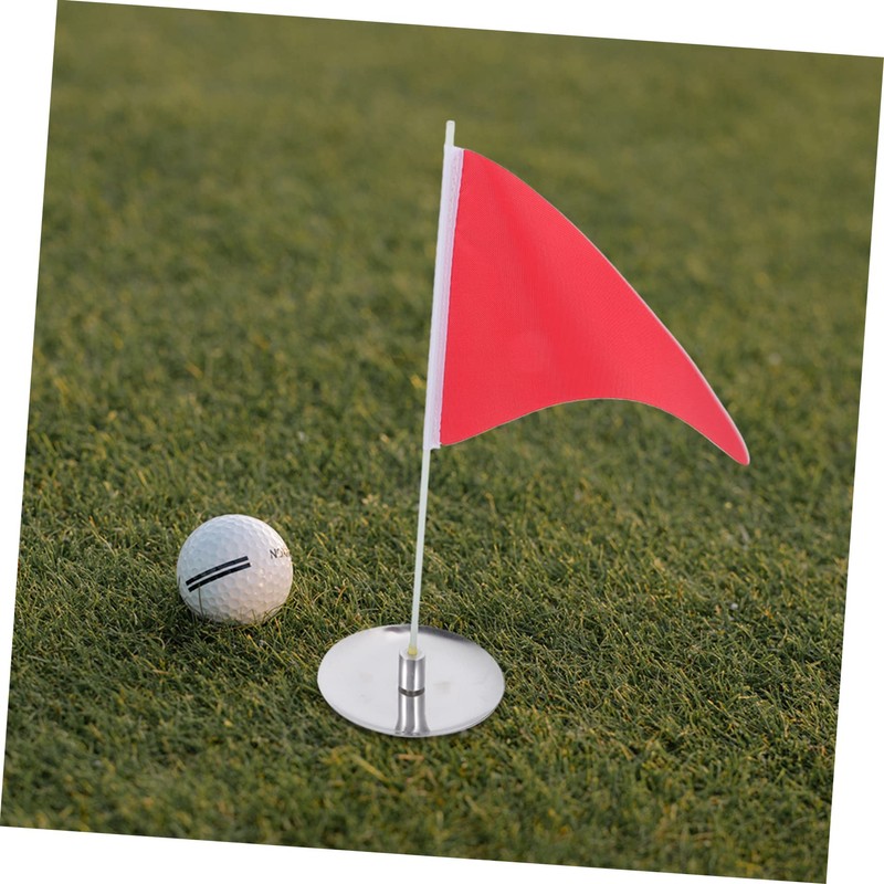 CORHAD 1 Set Golf Flagpole Training Flag for Golfing Small
