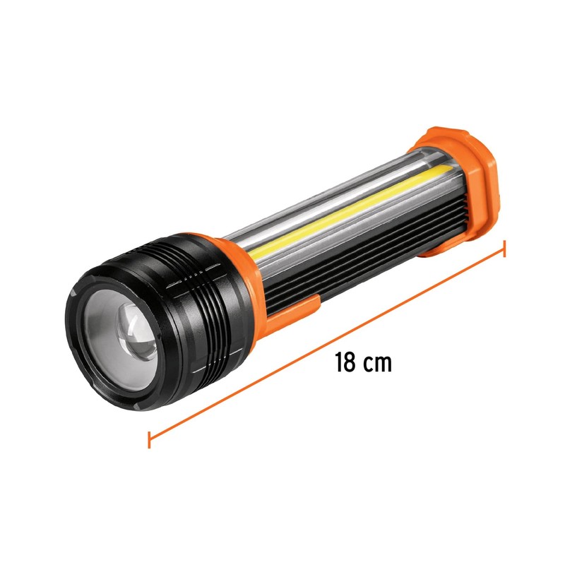 Truper Expert LIREX-480, Linterna recargable con luz emergencia, 480 lúmenes