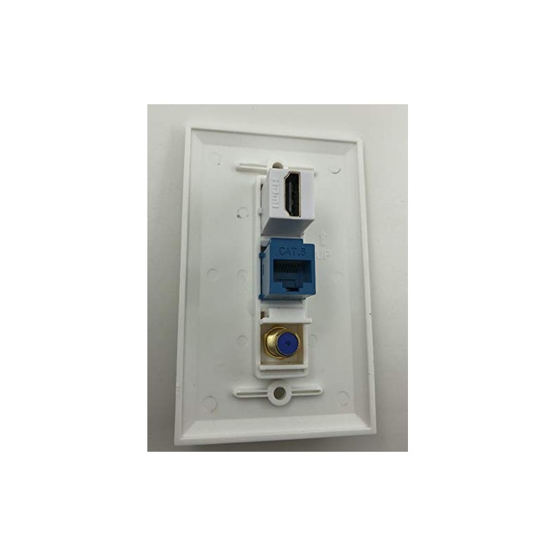 IBL- 3 Port Wall Plate with Coaxial TV Cable F