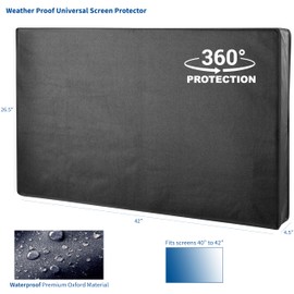 VIVO COVER-TV030B 30" to 32" Universal Outdoor TV Cover Weatherproof Water Resistant