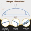 14 Pack Metal Hangers, No Shoulder Bump Non-Slip Curved Sweater