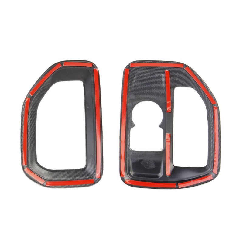 Carbon Fiber Dashboard Side Air Vent AC Outlet Cover Trim